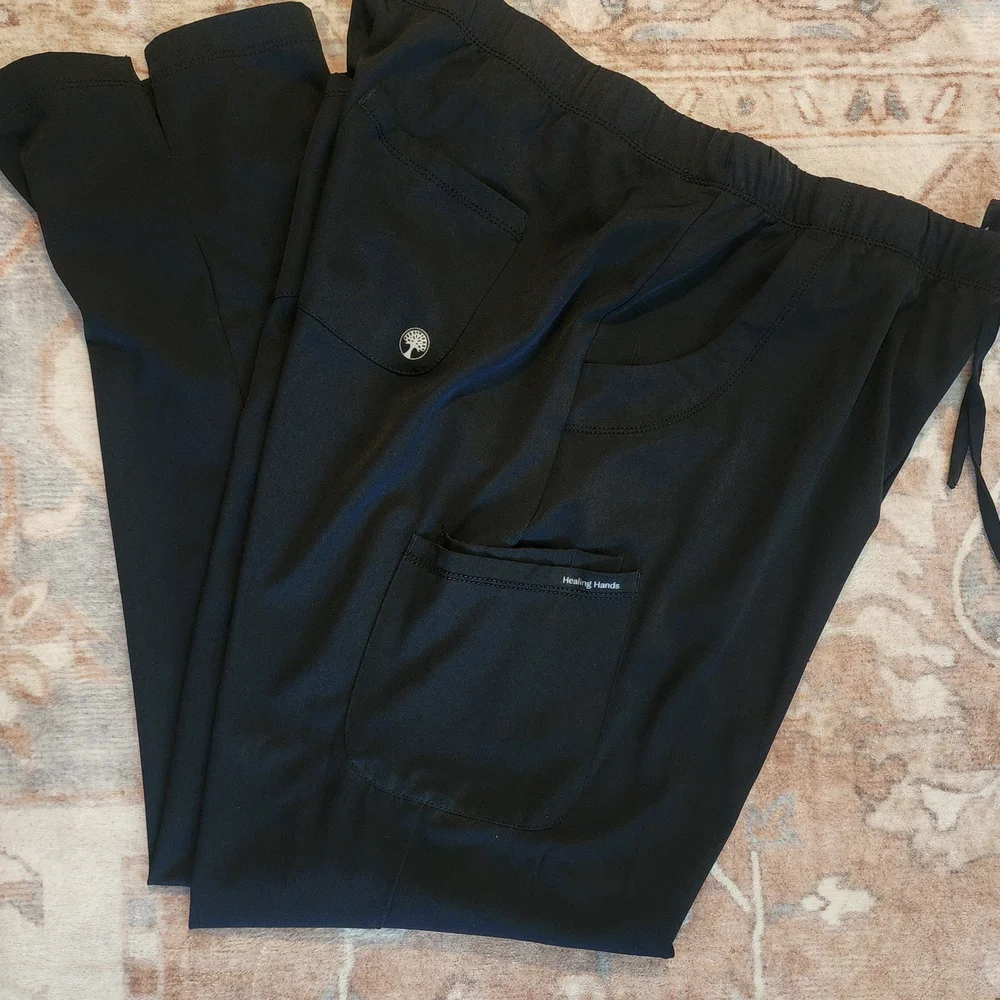 Healing Hands Black Scrubs - Picture 1 of 2